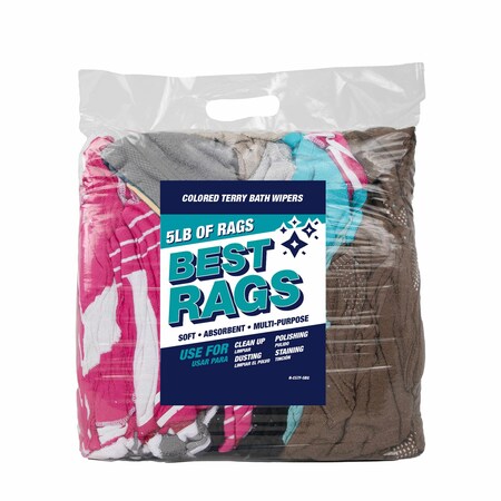 Monarch Bath Towel Size Terry Wipers - COLORED 50 lb bag N-C57F-50BG